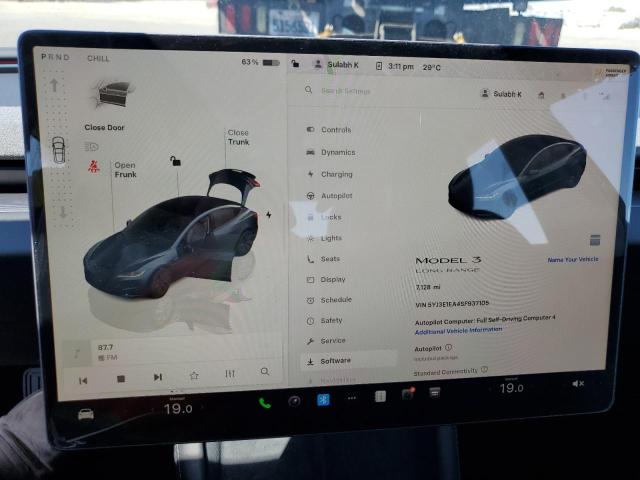Photo 9 from auction – 2025 TESLA MODEL 3 with VIN 5YJ3E1EA4SF937105