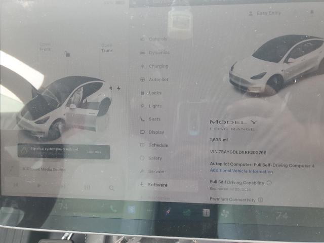 Photo 9 from auction – 2024 TESLA MODEL Y with VIN 7SAYGDEDXRF202766