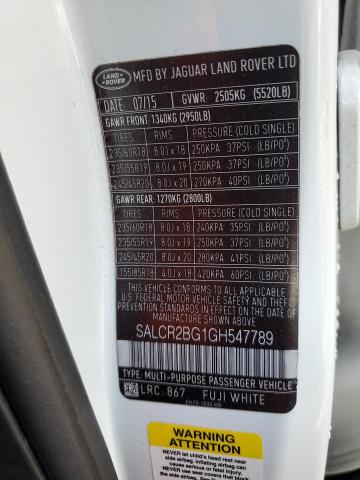 Photo 14 from auction – 2016 LAND ROVER DISCOVERY with VIN SALCR2BG1GH547789