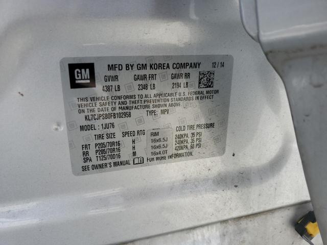 صورة رقم 14 من المزاد - 2015 CHEVROLET TRAX 1LS مع VIN KL7CJPSB0FB102958
