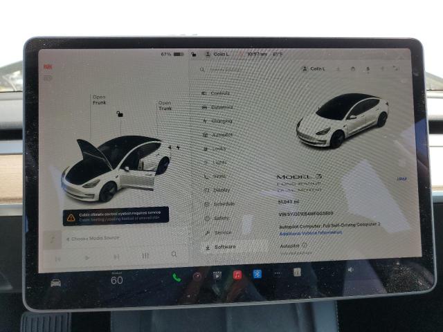 Photo 9 from auction – 2021 TESLA MODEL 3 with VIN 5YJ3E1EB4MF003800