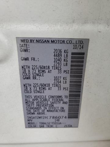 Photo 14 from auction – 2015 NISSAN ROGUE S with VIN 5N1AT2MT2FC786074