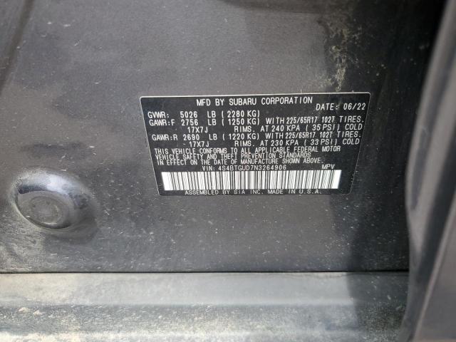 Photo 14 from auction – 2022 SUBARU OUTBACK WI with VIN 4S4BTGUD7N3264906