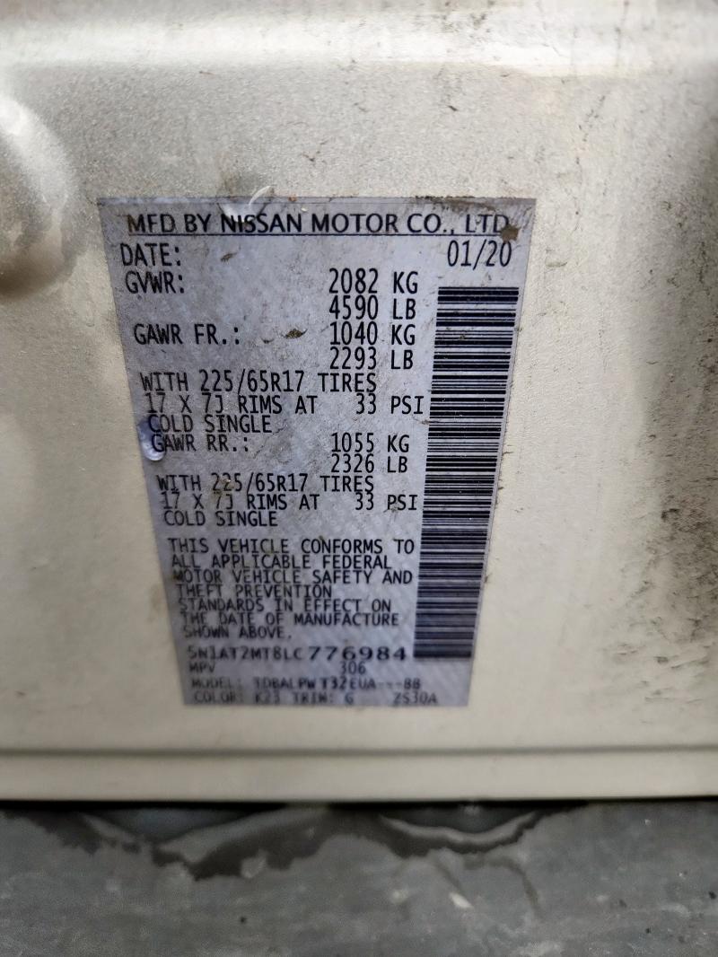 Photo 14 from auction – 2020 NISSAN ROGUE S with VIN 5N1AT2MT8LC776984