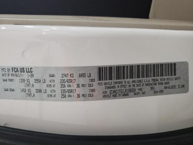 Photo 14 from auction – 2020 CHRYSLER PACIFICA TOURING with VIN 2C4RC1FG1LR158320