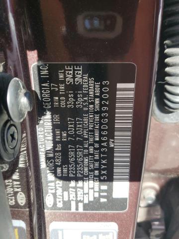 Photo 14 from auction – 2013 KIA SORENTO LX with VIN 5XYKT3A66DG392003