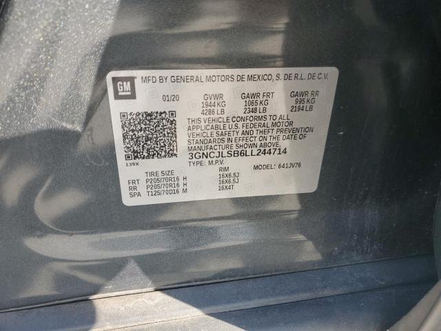 Photo 14 from auction – 2020 CHEVROLET TRAX 1LT with VIN 3GNCJLSB6LL244714