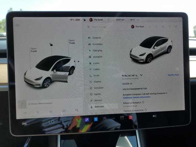 Photo 9 from auction – 2021 TESLA MODEL Y with VIN 5YJYGDED5MF107750