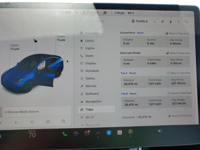 Photo 9 from auction – 2021 TESLA MODEL Y with VIN 5YJYGDEF1MF073050