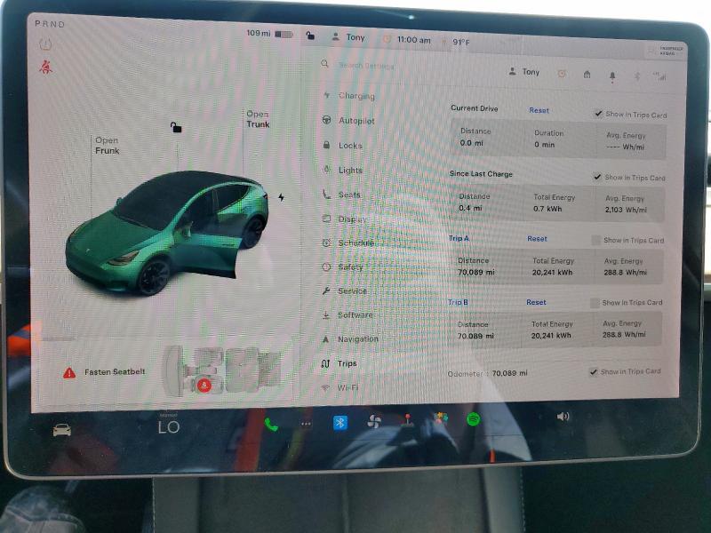 Photo 9 from auction – 2021 TESLA MODEL Y with VIN 5YJYGAEE1MF214656
