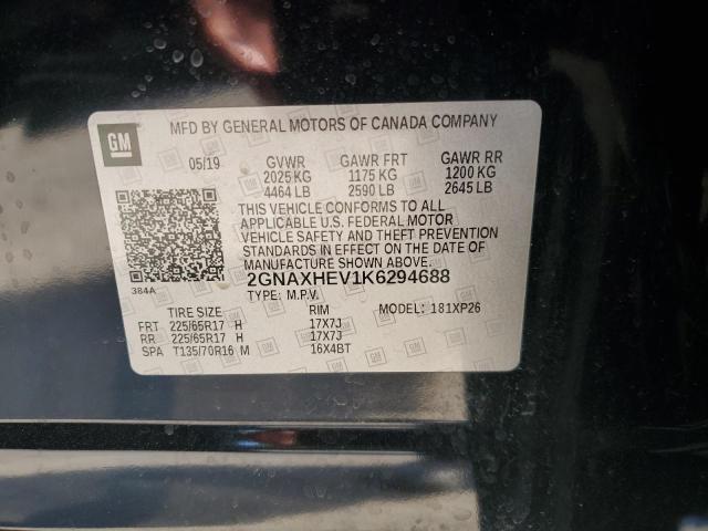 Photo 14 from auction – 2019 CHEVROLET EQUINOX LS with VIN 2GNAXHEV1K6294688