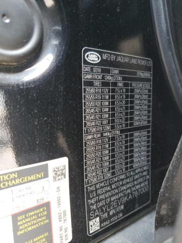 Photo 14 from auction – 2019 LAND ROVER RANGE ROVE with VIN SALYL2EV9KA787000