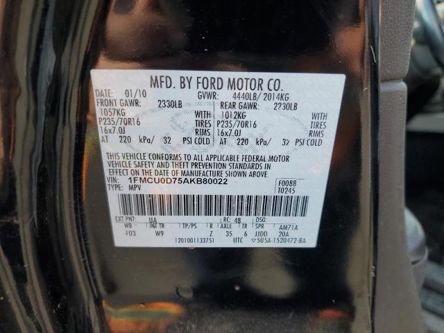 صورة رقم 14 من المزاد - 2010 FORD ESCAPE XLT مع VIN 1FMCU0D75AKB80022