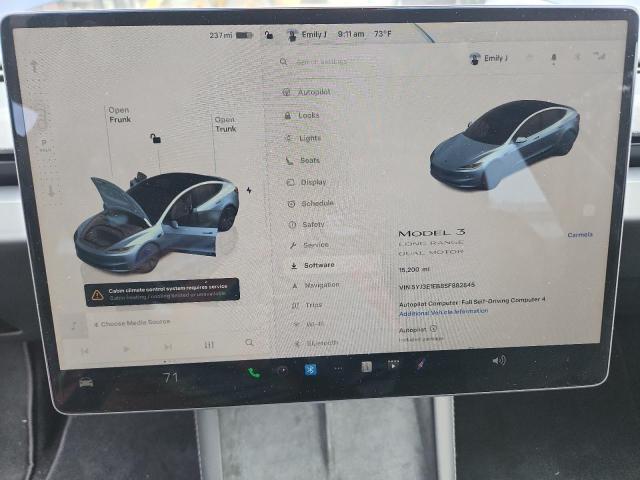 Photo 9 from auction – 2025 TESLA MODEL 3 with VIN 5YJ3E1EB8SF882845