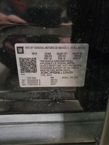 Photo 14 from auction – 2020 CHEVROLET TRAX 1LT with VIN 3GNCJPSB8LL125439