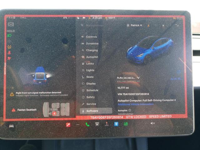 Photo 9 from auction – 2025 TESLA MODEL Y with VIN 7SAYGDEF3SF260614