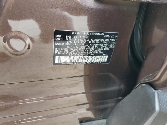 Photo 14 from auction – 2019 SUBARU ASCENT LIMITED with VIN 4S4WMAPD5K3411940