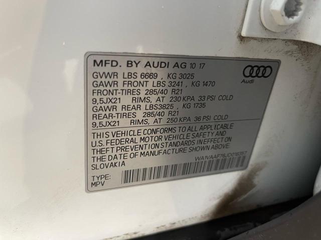 Foto 10 de la subasta – 2018 AUDI Q7 PRESTIG con VIN WA1VAAF76JD018357
