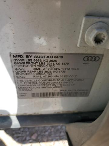 Photo 14 from auction – 2018 AUDI Q7 PREMIUM with VIN WA1LAAF74JD039344
