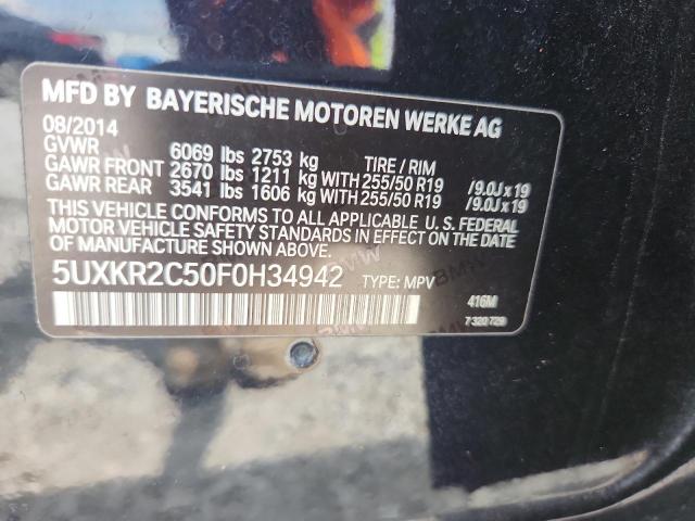 Photo 14 from auction – 2015 BMW X5 SDRIVE3 with VIN 5UXKR2C50F0H34942