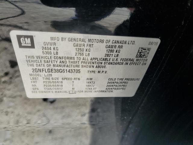 Photo 14 from auction – 2016 CHEVROLET EQUINOX LT with VIN 2GNFLGE38G6143705