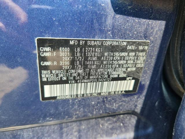 Photo 14 from auction – 2020 SUBARU ASCENT LIM with VIN 4S4WMAPD0L3424127