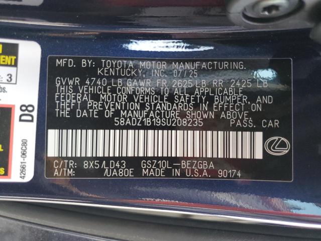 Photo 10 from auction – 2025 LEXUS ES 350 BAS with VIN 58ADZ1B19SU208235