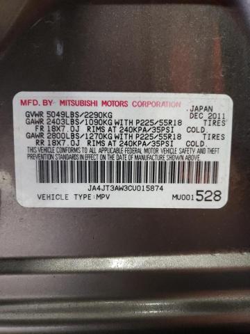 Photo 14 from auction – 2012 MITSUBISHI OUTLANDER with VIN JA4JT3AW3CU015874