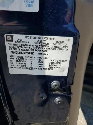 Photo 14 from auction – 2004 CHEVROLET TRAILBLAZE with VIN 1GNDS13S342378927