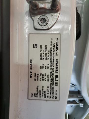 Photo 14 from auction – 2021 TESLA MODEL 3 with VIN 5YJ3E1EA5MF075709