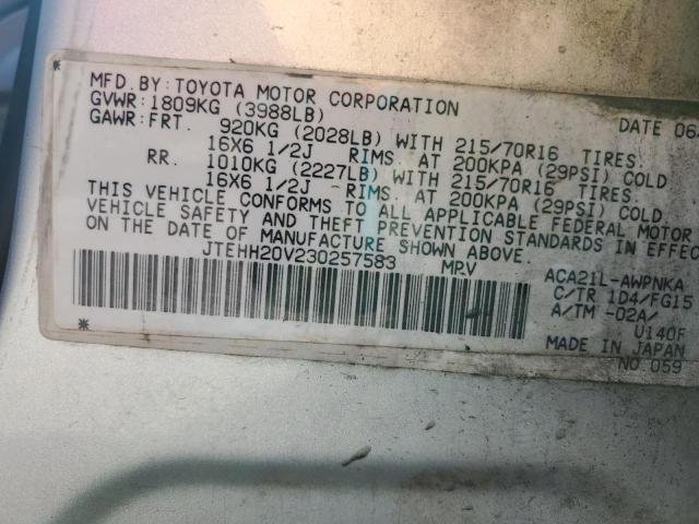 Photo 14 from auction – 2003 TOYOTA RAV4 with VIN JTEHH20V230257583