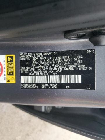 Photo 14 from auction – 2014 LEXUS RX 350 with VIN JTJZK1BA4E2010150