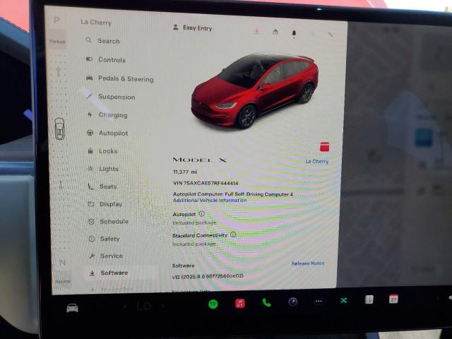 Photo 9 from auction – 2024 TESLA MODEL X with VIN 7SAXCAE57RF444414