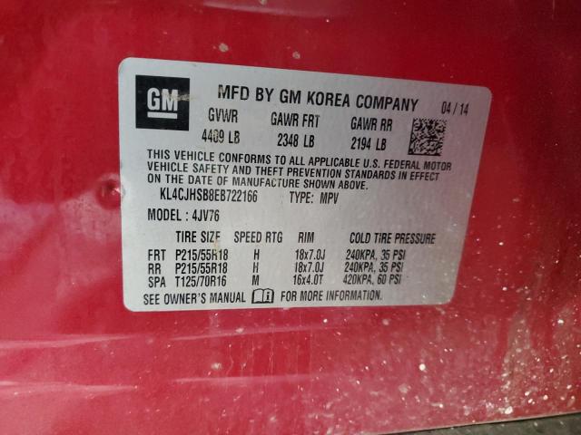 Photo 14 from auction – 2014 BUICK ENCORE PRE with VIN KL4CJHSB8EB722166