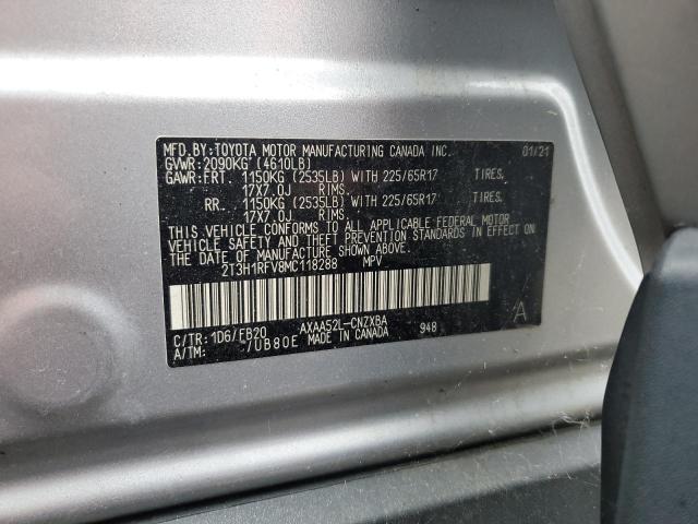 Photo 14 from auction – 2021 TOYOTA RAV4 LE with VIN 2T3H1RFV8MC118288