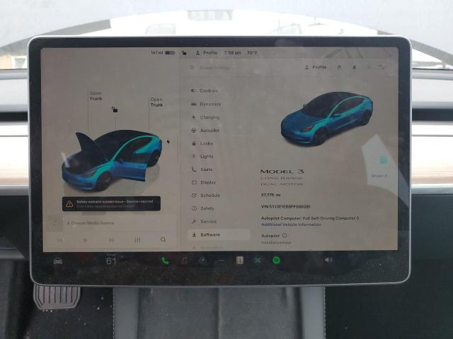 Photo 9 from auction – 2023 TESLA MODEL 3 with VIN 5YJ3E1EB6PF686281