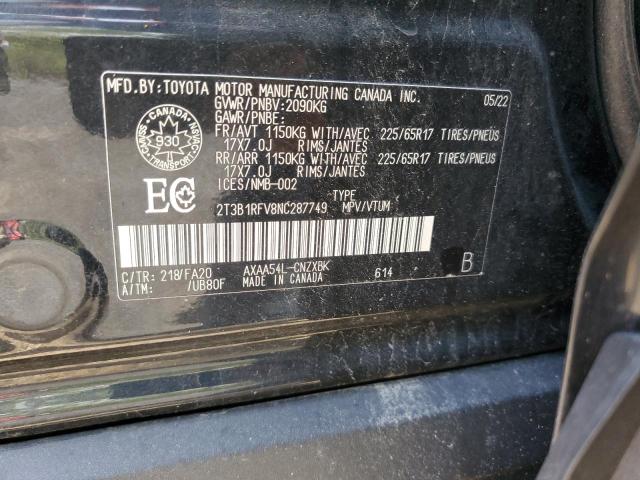 Photo 14 from auction – 2022 TOYOTA RAV4 LE with VIN 2T3B1RFV8NC287749