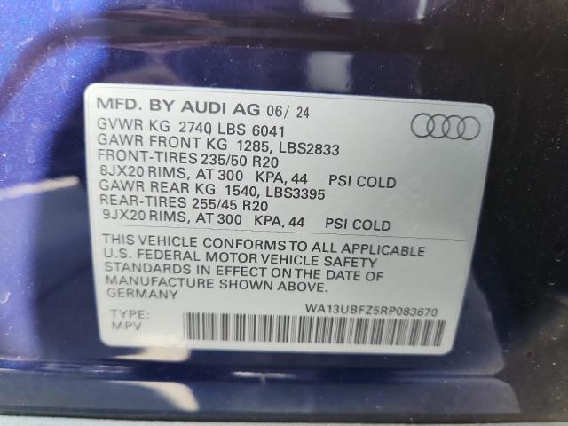 Photo 14 from auction – 2024 AUDI Q4 E-TRON with VIN WA13UBFZ5RP083670