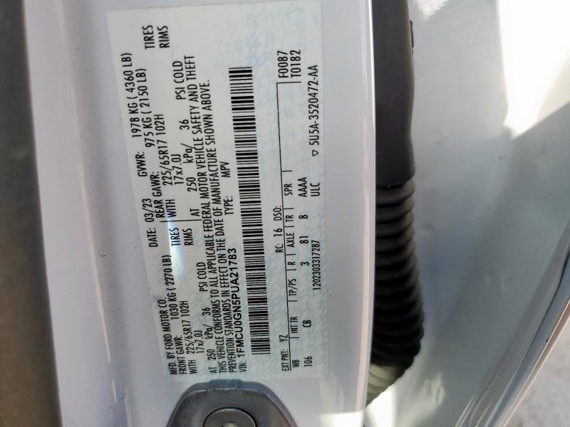 Photo 14 from auction – 2023 FORD ESCAPE ACT with VIN 1FMCU0GN5PUA21783