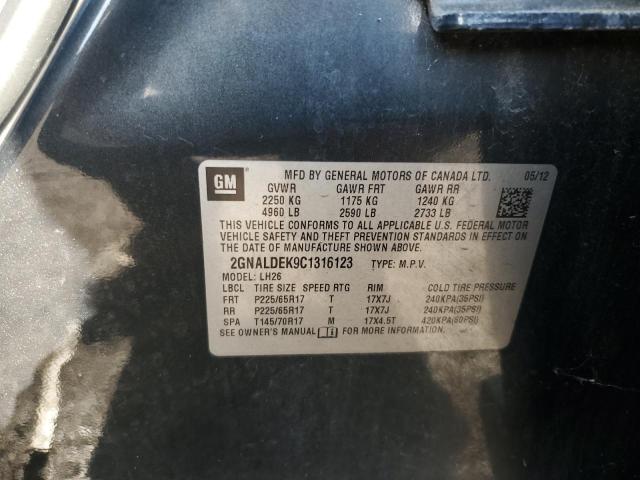 Photo 14 from auction – 2012 CHEVROLET EQUINOX LT with VIN 2GNALDEK9C1316123