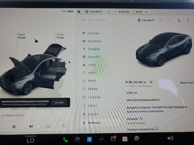 Photo 9 from auction – 2025 TESLA MODEL Y with VIN 7SAYGDED8SA342074