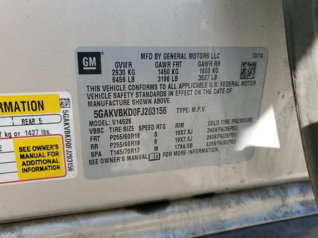 Photo 14 from auction – 2015 BUICK ENCLAVE with VIN 5GAKVBKD0FJ203156
