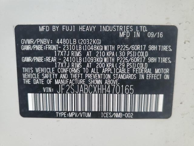 Photo 14 from auction – 2017 SUBARU FORESTER 2 with VIN JF2SJABCXHH470165