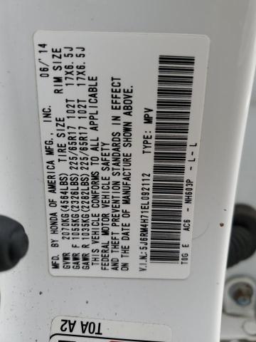 Photo 14 from auction – 2014 HONDA CR-V EXL with VIN 5J6RM4H71EL092112