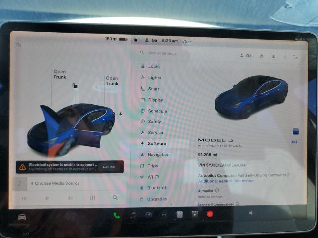 Photo 9 from auction – 2019 TESLA MODEL 3 with VIN 5YJ3E1EA1KF504034