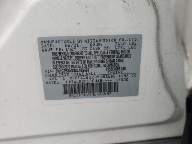 Photo 14 from auction – 2021 NISSAN KICKS S with VIN 3N1CP5BVXML485497