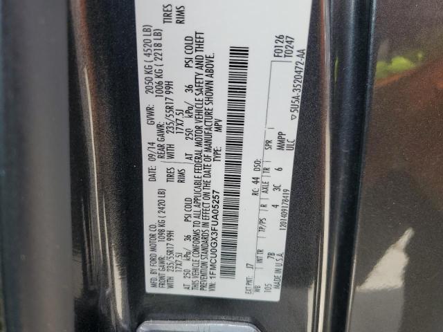 Photo 14 from auction – 2015 FORD ESCAPE SE with VIN 1FMCU0GX3FUA05257