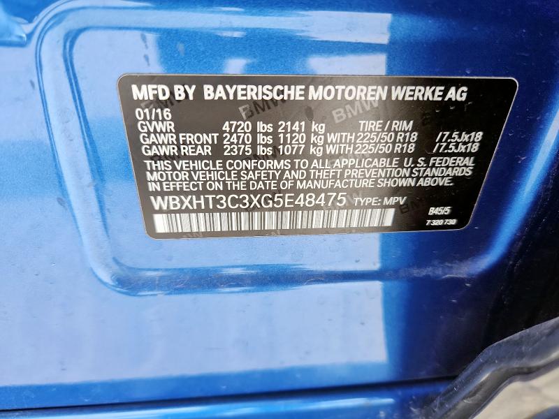 Photo 14 from auction – 2016 BMW X1 XDRIVE2 with VIN WBXHT3C3XG5E48475