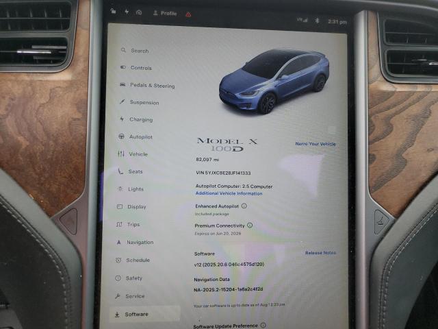 Photo 9 from auction – 2018 TESLA MODEL X with VIN 5YJXCBE28JF141333