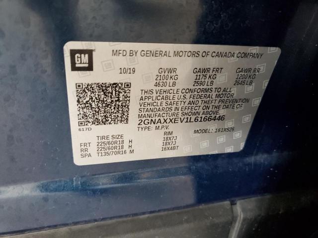 Photo 14 from auction – 2020 CHEVROLET EQUINOX PR with VIN 2GNAXXEV1L6166446